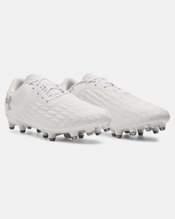Unisex UA Magnetico Pro 3 FG Soccer Cleats in White image number 3